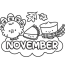 Simple November Coloring For Kids Gallery