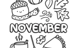 Simple November Coloring For Kids Ideas