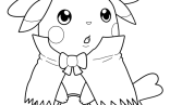 Simple Pikachu Trick Or Treating Halloween Pokemon Coloring Page