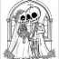 Skeleton Couple Coloring Page