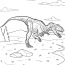 Small Allosaurus Running Coloring Sheet