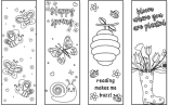 Spring Bookmarks To Color