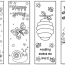 Spring Bookmarks To Color