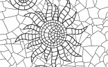 Sun, Moon, And Stars Mosaic Coloring Page