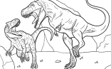 T Rex Preying On An Allosaurus