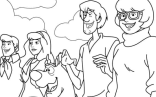 The Scooby Gang Coloring Page For Kids