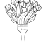 Tulips Bouquet On Paint Brush Handle Vase