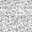 Wildlife Pattern With Elephants, Birds, And Cheetahs