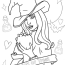 Witch Trick Or Treat Coloring Page