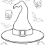 Witches Hat Coloring Page For Kids