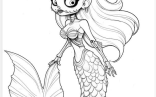 Zombie Mermaid Coloring Page