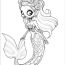 Zombie Mermaid Coloring Page