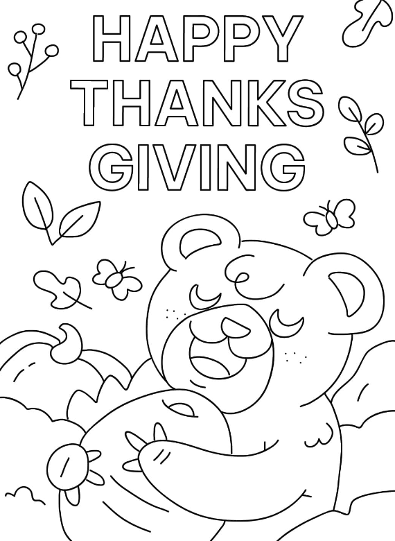 Bear Holding Thanksgiving