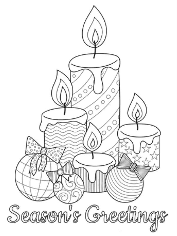 Christmas Candle Coloring