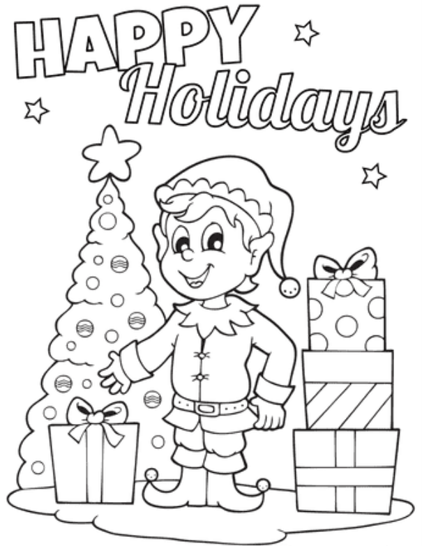 Christmas Elf With Gifts Picture To