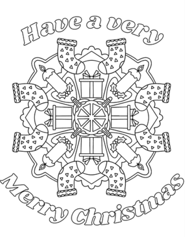 Christmas Mandala Coloring