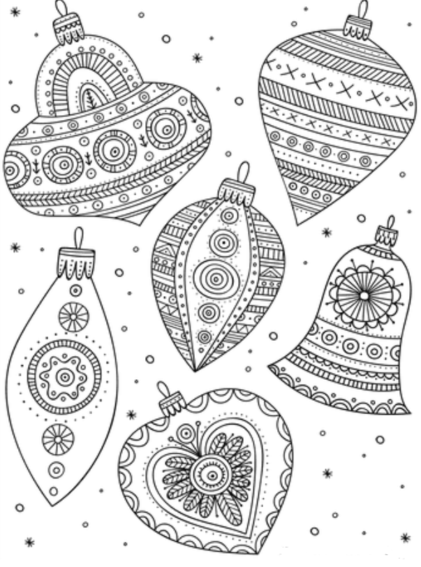 Christmas Ornaments Coloring