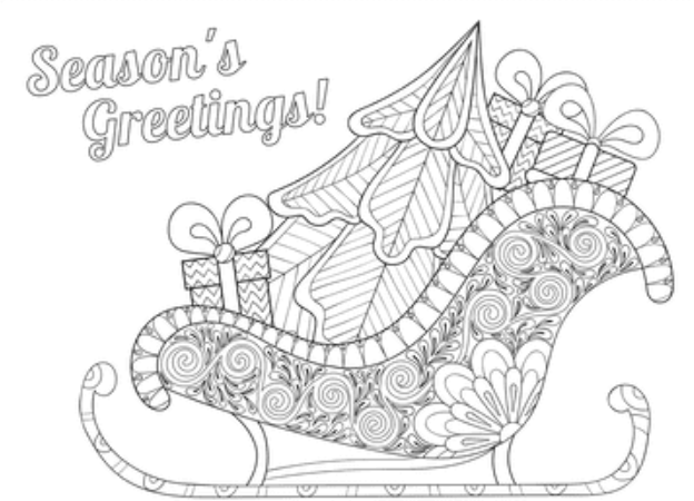 Christmas Sleigh Zentangle To