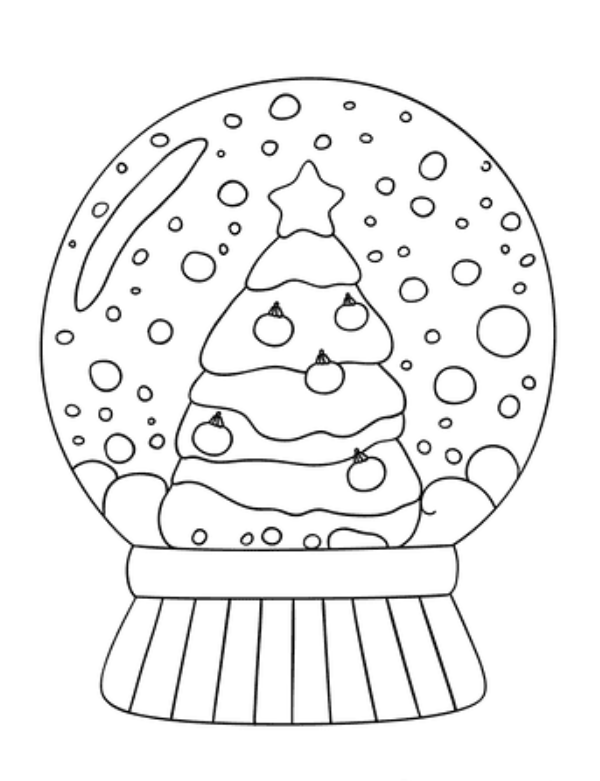 Christmas Snowglobe Coloring