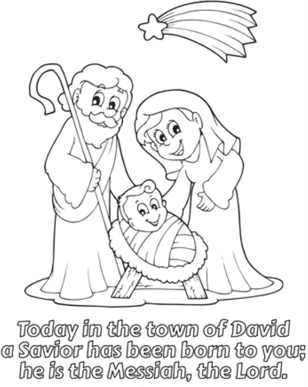 Christmas Star Nativity Coloring