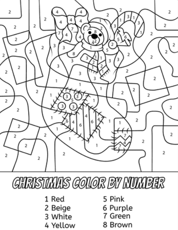 Christmas Stocking Color By