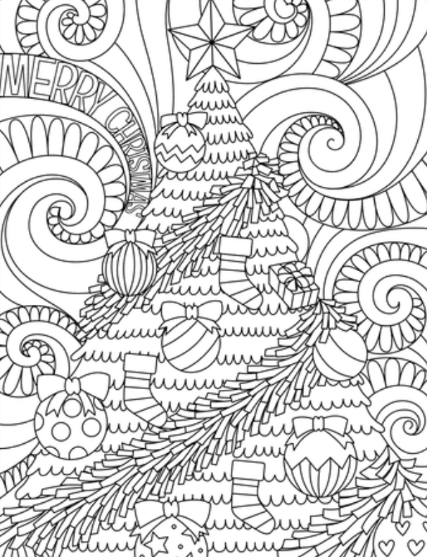 Christmas Tree Coloring Page For