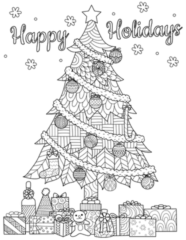 Christmas Tree Coloring Sheet For