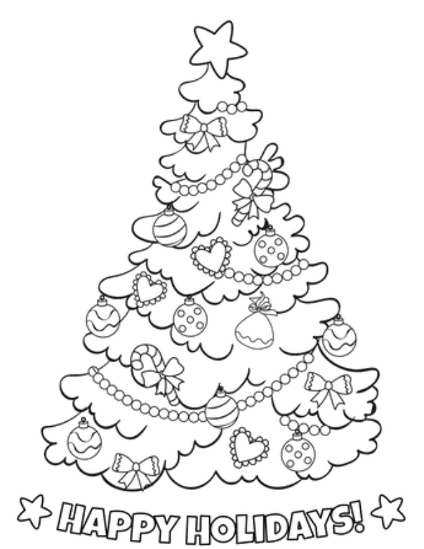 Christmas Tree Coloring Sheet For