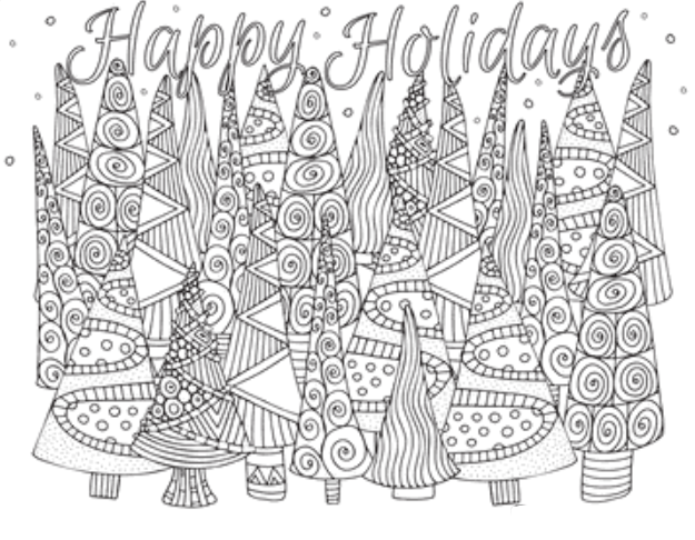 Christmas Tree Zentangle For