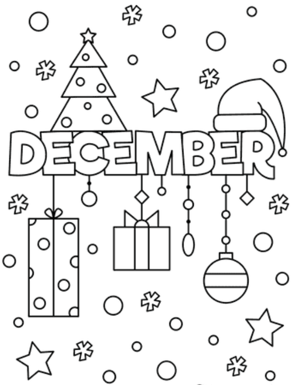 December Coloring Page For