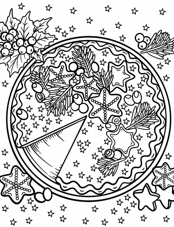 Detailed Thanksgiving Pie Coloring