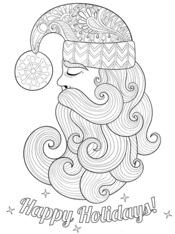 Father Christmas Coloring Page For