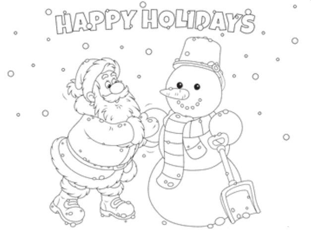 Father Christmas Coloring Sheet