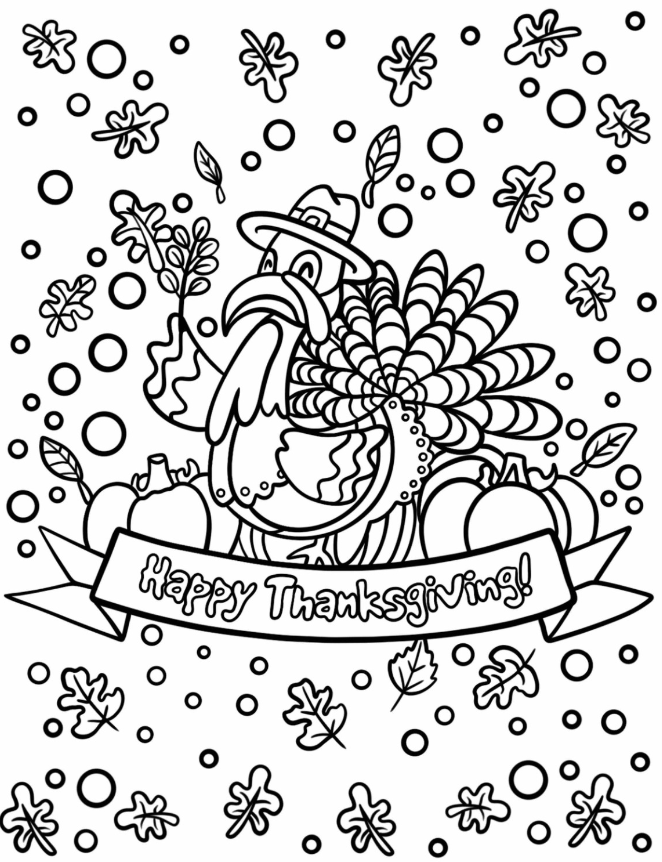 Festive Thanksgiving Turkey Coloring