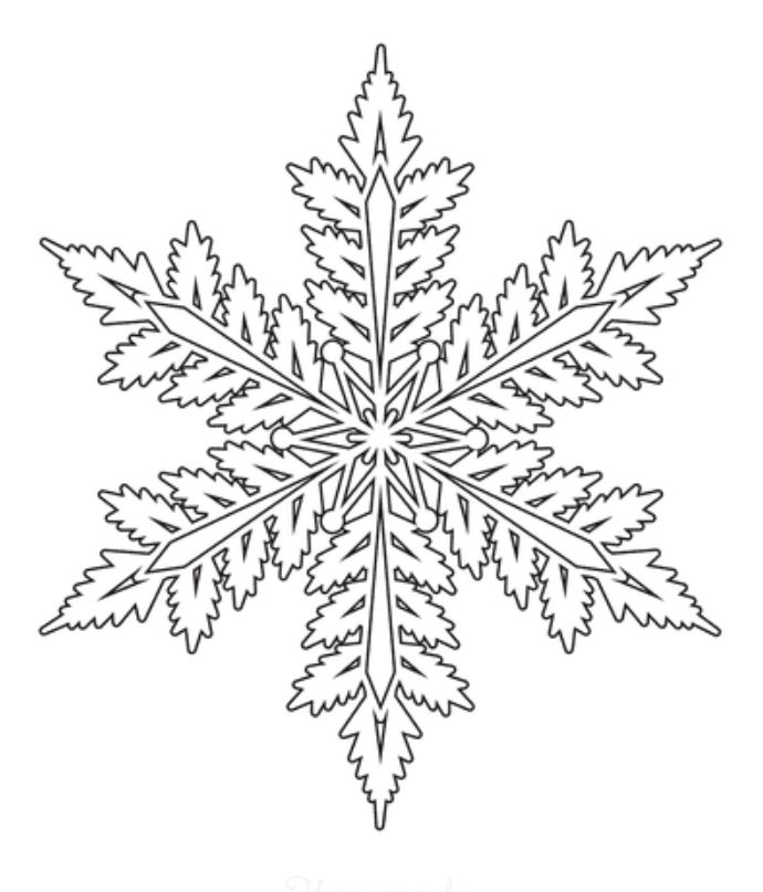 Frozen Style Snowflake Coloring