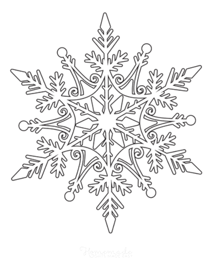 Frozen Style Snowflake Coloring