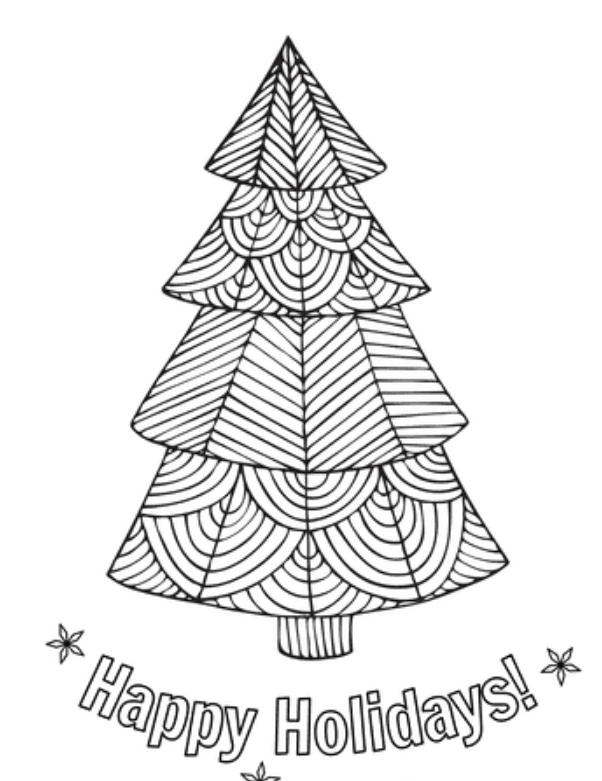 Geometric Christmas Tree Coloring