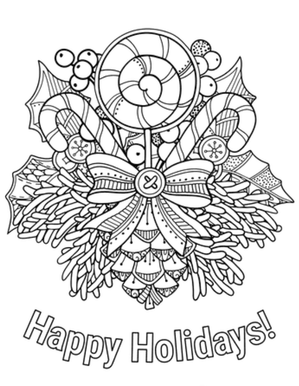 Happy Holidays Coloring