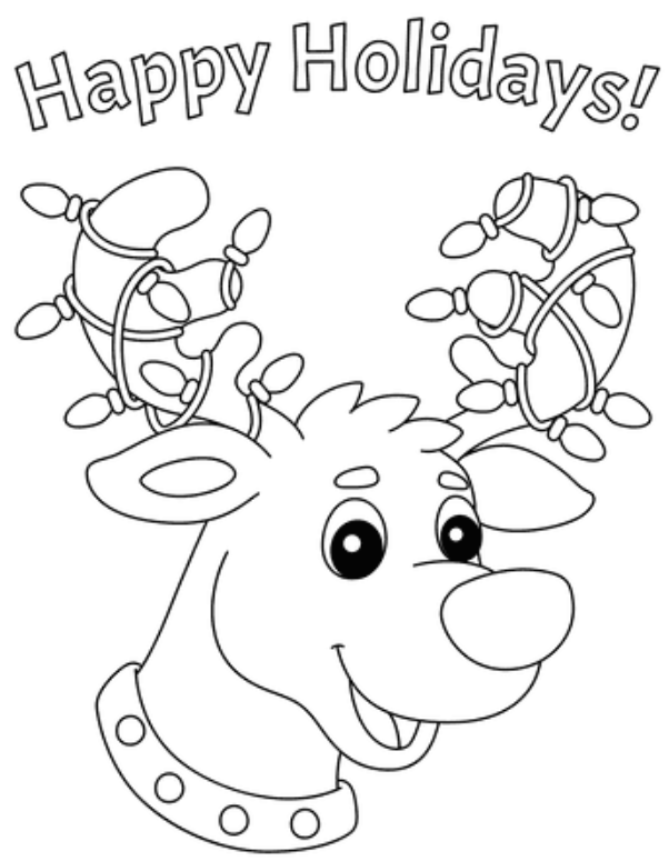 Happy Holidays Coloring Sheet