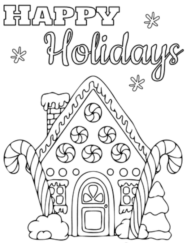 Happy Holidays Coloring