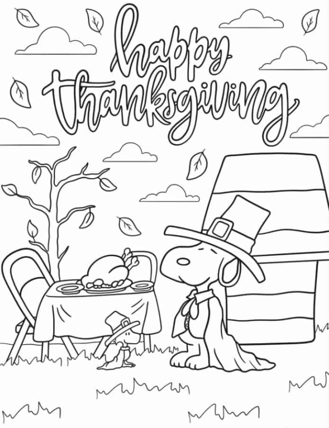 Happy Thanksgiving With Snoopy And