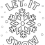 Let It Snow Coloring Page With Snowflake