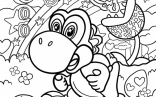 Lisa Frank Yoshi Running Coloring Page