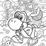 Lisa Frank Yoshi Running Coloring Page