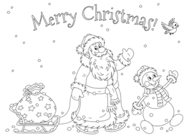 Merry Christmas Coloring Sheet