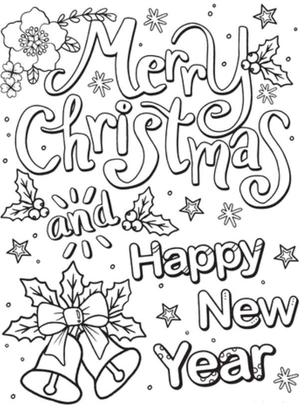 Merry Christmas New Year Doodle To