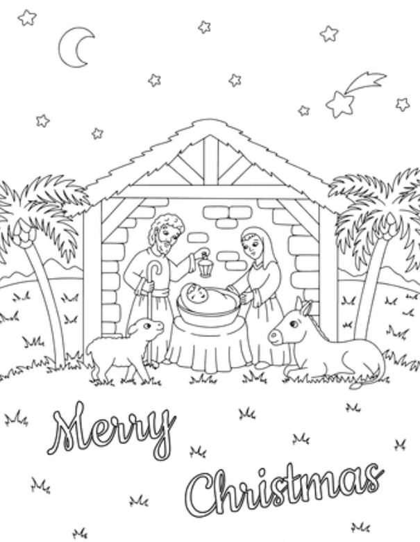 Nativity Christmas Coloring