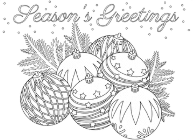 Ornaments Coloring Sheet For