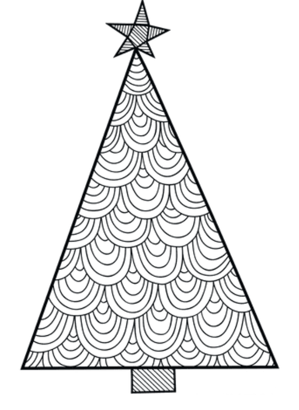 Patterned Christmas Tree Coloring