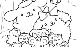 Pompompurin With Macaroon And Friends Coloring Page